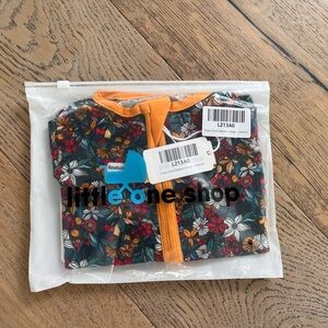NWT Little one shop newborn bamboo sleeper pajama Floral Flower Teal Orange
